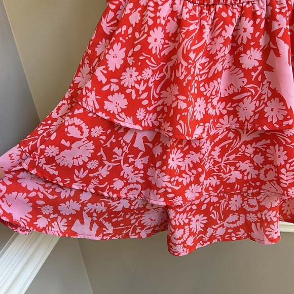 Entro Red and Pink Floral Romper - Picture 8 of 11